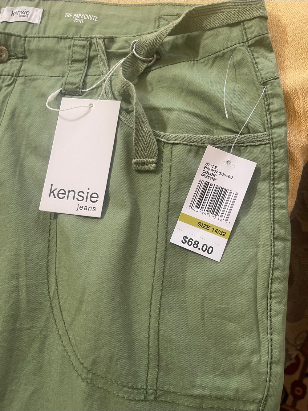Kensie Olive Green ParachutebPant   Jogger Pants